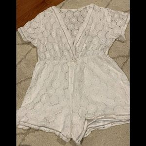 White Lace Romper